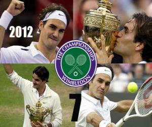 puzzel 2012 Wimbledon kampioen Roger Federer