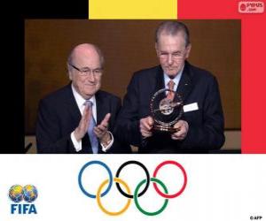 puzzel 2013 FIFA presidentiële Award voor Jacques Rogge
