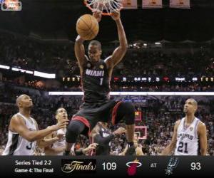 puzzel 2013 NBA-finale, 4e spel, Miami Heat 109 - San Antonio Spurs 93