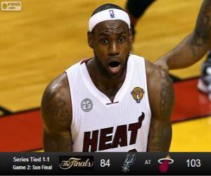 puzzel 2013 NBA Finals, 2nd match, San Antonio Spurs 84 - Miami Heat 103