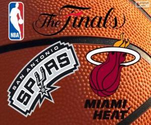 puzzel 2014 NBA de finale. San Antonio Spurs vs Miami Heat