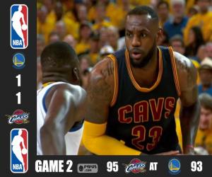 puzzel 2015 NBA de finale, spel 2