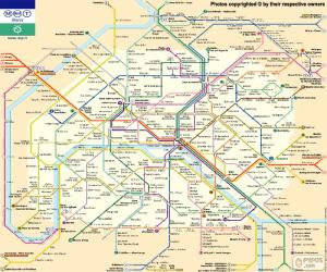 voorwoord Lieve verzekering Kaart van de Parijse metro puzzel printen