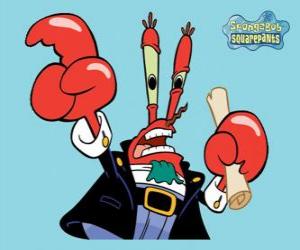 puzzel Eugene H. Krabs, Meneer Krab is de eigenaar van het restaurant waar SpongeBob en Octo werken