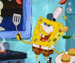 puzzel Bob Esponja werken