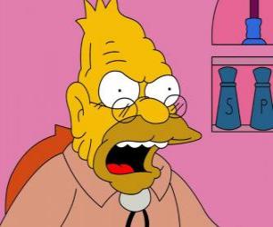 puzzel Abraham Simpson vader van Homer Simpson