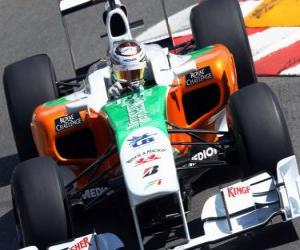puzzel Adrian Sutil - Force India - Monte-Carlo 2010