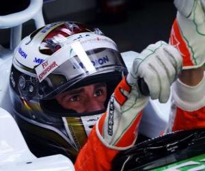 puzzel Adrian Sutil - Force India - Hockenheim 2010