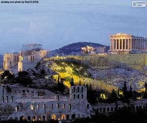 puzzel Akropolis van Athene, Griekenland