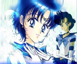puzzel Ami Mizuno kan worden Sailor Mercurius