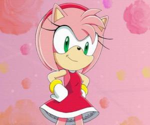 puzzel Amy Rose, de egel vrouw die beweert te zijn de vriendin van Sonic