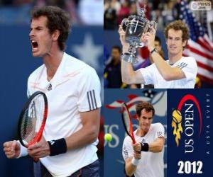 puzzel Andy Murray 2012 US Open Kampioen