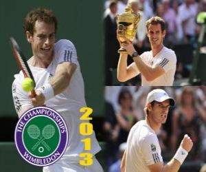 puzzel Andy Murray kampioen Wimbledon 2013