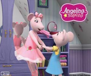 puzzel Angelina Ballerina en zijn geliefde zuster Polly