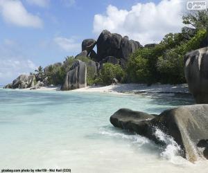 puzzel Anse Source D'Argent, Seychellen