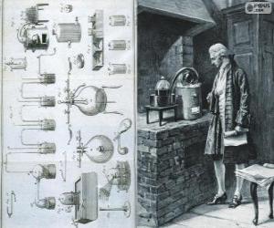 puzzel Antoine Lavoisier (1743-1794), Frans chemicus, beschouwd als de Schepper van de moderne scheikunde