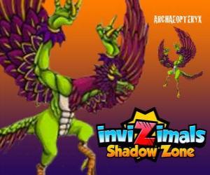 puzzel Archaeopteryx. Invizimals Shadow Zone. Een agressieve vliegende dinosaurus, de moeder van alle vogels