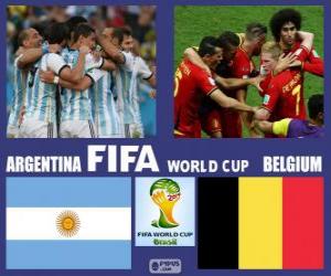 puzzel Argentinië - België, kwartfinales, Brazilië 2014