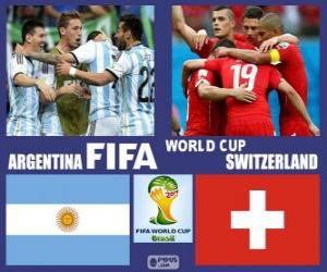 puzzel Argentinië - Zwitserland, achtste finale, Brazilië 2014