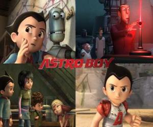 puzzel Astroboy of Astro Boy, met vrienden