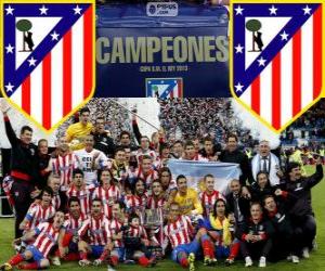 puzzel Atl. Madrid kampioen Copa del Rey 2012-2013