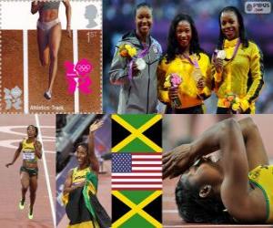 puzzel Atletiek 100 m vrouwen Londen 2012