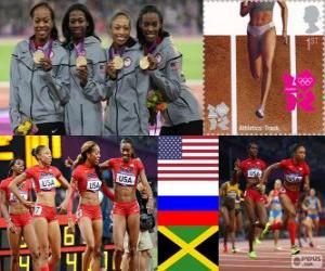 puzzel Atletiek 4x400m vrouwen Londen 2012