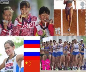 puzzel Atletiek Vrouwen 20 kilometer lopen Londen 2012