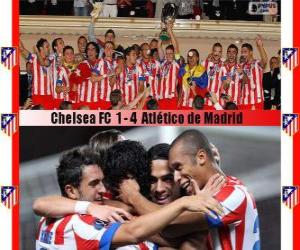 puzzel Atlético de Madrid kampioen 2012 UEFA Super Cup