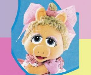 puzzel Baby Piggy, de Muppet baby Miss Piggy