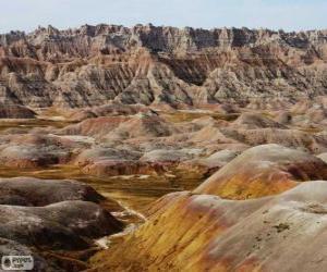 puzzel Badlands National Park, Verenigde Staten