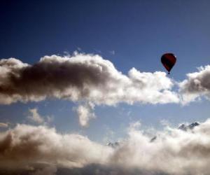 puzzel Ballon in de wolken