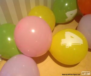 puzzel Ballonnen met getallen