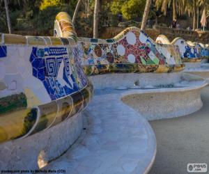 puzzel Bank, Park Güell, Barcelona