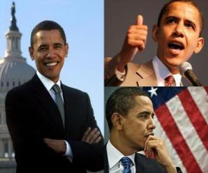 puzzel Barack Obama de eerste zwarte president het ambt van de Verenigde Staten van Amerika