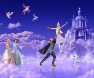 puzzel Barbie dansen met de prins in de film Pegasus