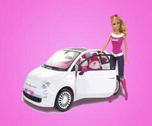 puzzel Barbie en haar Fiat 500