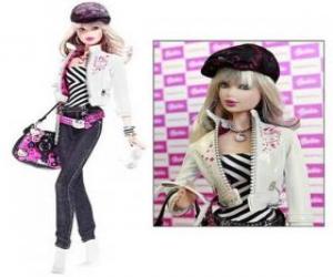 puzzel Barbie gekleed in Hello Kitty
