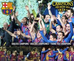 puzzel Barca, FC Barcelona, Kampioen Wereldkampioenschap voetbal voor clubs 2011