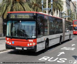 puzzel Barcelona's stedelijke bus
