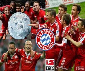 puzzel Bayern München kampioen 2013-2014