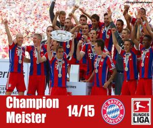 puzzel Bayern München, kampioen 2014-2015
