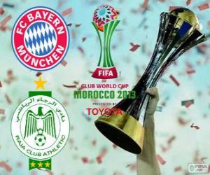 puzzel Bayern München vs Raja Casablanca. Final Wereldkampioenschap voetbal voor clubs FIFA 2013 Marokko