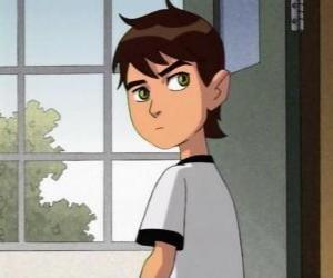 puzzel Ben 10 Ben Tennyson, die in de toekomst zal de held der helden, met de vreemdeling apparaat Omnitrix die hem toelaat om zichzelf te transformeren in verschillende aliens