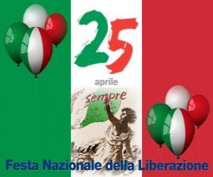 puzzel Bevrijdingsdag, de Italiaanse nationale feestdag gevierd op 25 april