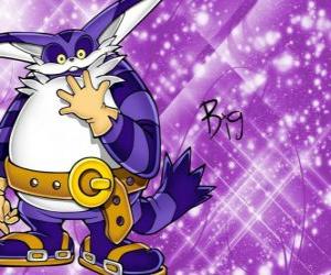 puzzel Big the Cat, de grote kat die wordt weergegeven in de avonturen van Sonic