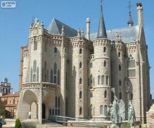 puzzel Bisschoppelijk paleis van Astorga, Spanje (Antoni Gaudi)