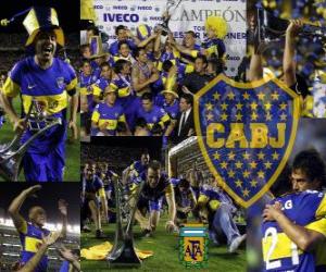 puzzel Boca Juniors, kampioen van de toernooi Apertura 2011, Argentinië