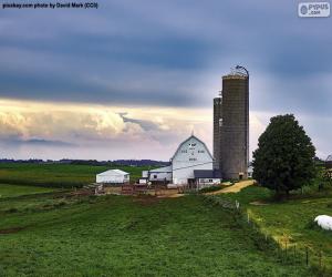 puzzel Boerderij in Wisconsin, Verenigde Staten