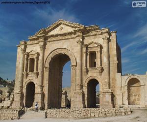 puzzel Boog van Hadrianus, Jordanië